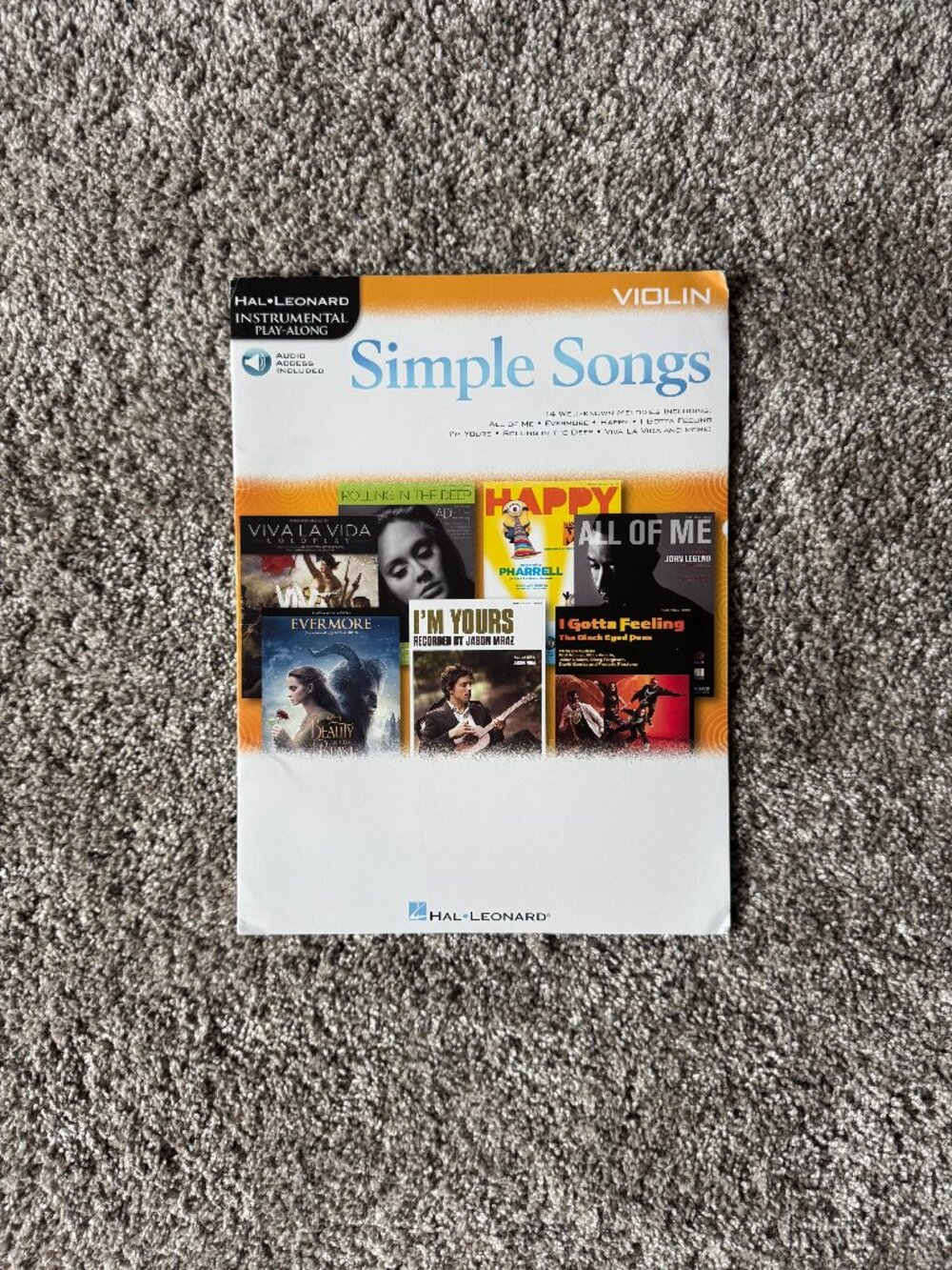 Simple Songs Violin Instrumental Play-Along Book